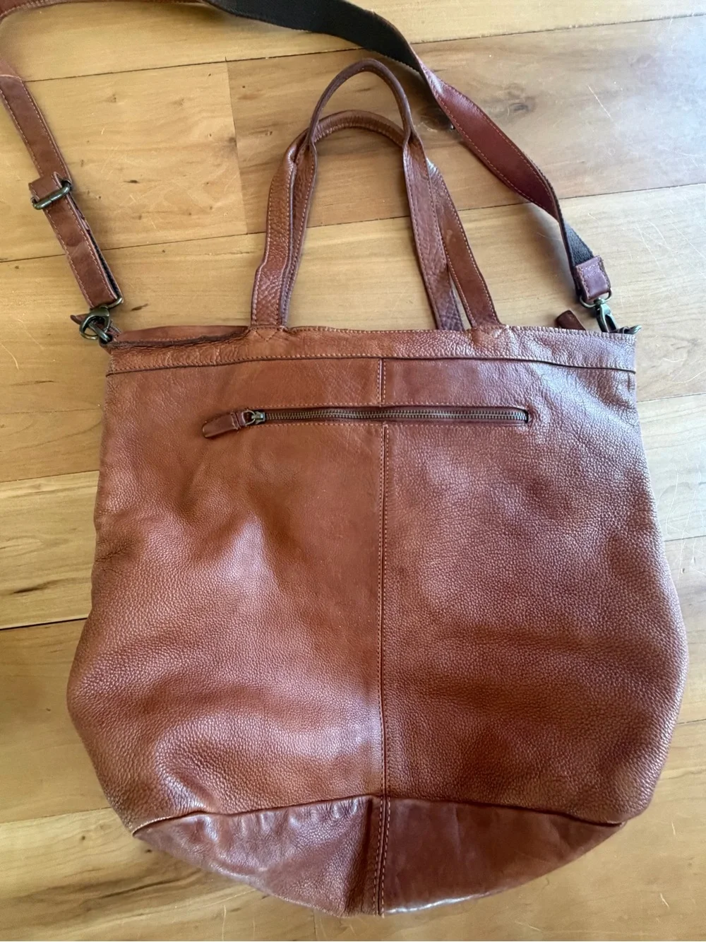 Trades Of Hope LEather Brown shoulder bag Purse Crossbody Woven Interlocking
